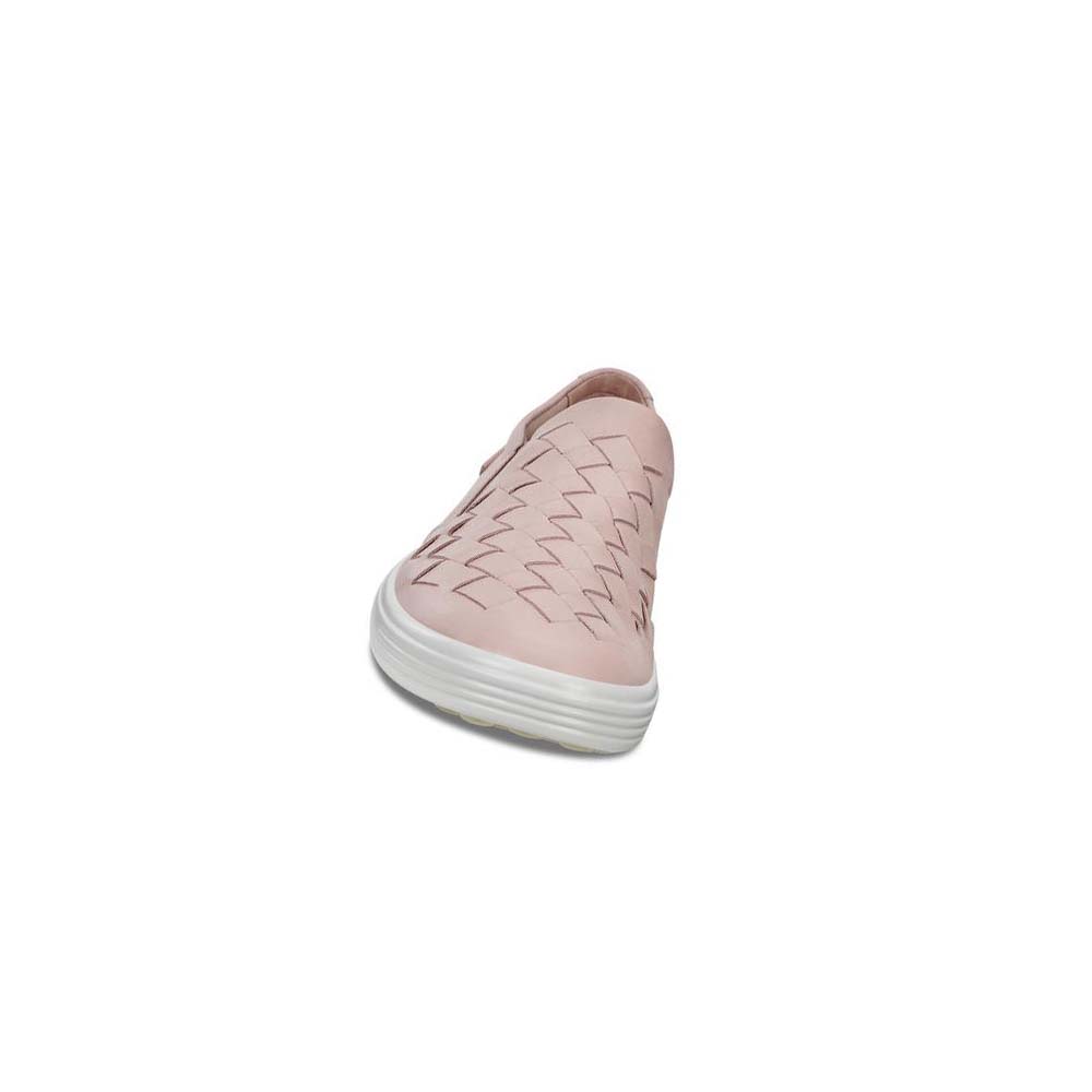 Women's Ecco Soft 7 Woven Casual Shoes Pink | Canada 82OKI